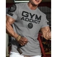 thumbnail image 2 of Gymish GYM-ADDICT Men’s Workout T-Shirt – Funny Gym Shirt, Lifting Tee, Athletic Fitness & Weightlifting Top, 2 of 6