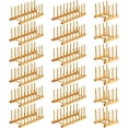 thumbnail image 1 of Estante para platos de madera, soporte para platos, Zopeal, 18 unidades, 1 of 7