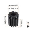 thumbnail image 2 of Unique Bargains 6.35mm Aperture 12T Mod 1 45# Steel Spur Diff Differential Motor Pinion Gear, 2 of 5