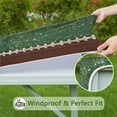 thumbnail image 6 of Green and Brown Football Stitch Pattern Square Fitted Tablecloth with Elastic Edge,Square Table Cover,Washable Elastic Table Cover for Home Kitchen Party Decor 34"x34", 6 of 6