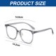 thumbnail image 2 of Gafas cuadradas con filtro de luz azul para hombre y mujer, gafas para ordenador con bloqueo UV y lentes transparentes., 2 of 5