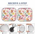 thumbnail image 3 of Yiaed Butterflies and Roses Print Car Front Windshield Sun Shade,Foldable Anti-UV Car Sunshade for Front Window for Most Vehicles-Medium, 3 of 5