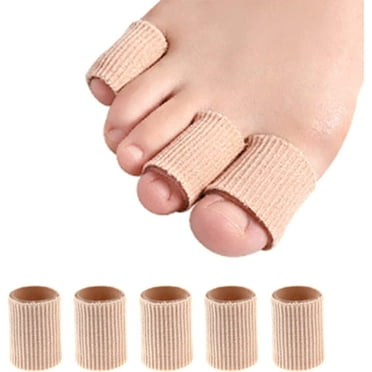 5 Pcs Toe Sleeves Toe Cushion Tube Gel Corn Protectors for Corns Remover,Blisters,Calluses, Cushions Corns and Toe Pain Relie(M Size Toe Tubes)