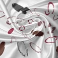 thumbnail image 7 of Ambesonne Abstract Valance & Curtain, Hollow Full Polka Dots, 55"x45", Chocolate and Dark Grey, 7 of 7
