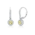 thumbnail image 4 of ADIRFINE 925 Sterling Silver Dangling Birthstone Color Stone Lever Back Earrings, 4 of 7