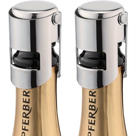 Silver creative wine bottle stopper champagne stopper sparkling wine preservation stopper sealed leak-proof metal vacuum bottle stopper wine accessory