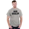 thumbnail image 4 of Hug Dealer Cute Hugging Kindness Pun Plus Size Crewneck Graphic Tee Shirt Brisco Brands 2X, 4 of 5