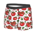 thumbnail image 2 of Wukai Hand Drawn Tomatoes Print Men’s Underwear Breathable Boxer Briefs,&nbsp;Moisture Wicking & Breathable-Medium, 2 of 7