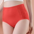 thumbnail image 2 of LNWUY Women's Lace Comfort Boyshort Panties High Waist Full Coverage Lightweight Underwear Tummy Tuck Underwear Red XL, 2 of 6