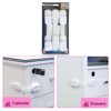 Child Safety Lock Straps 6 Pack, Versatile with Strong 3M Adhesive for Fridge, Cabinets, Drawers, Dishwasher, Toilet Seats