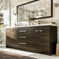 thumbnail image 7 of Eviva Lugano 84" Gray Oak Modern Double Sink Bathroom Vanity w/ White Integrated Top, 7 of 7