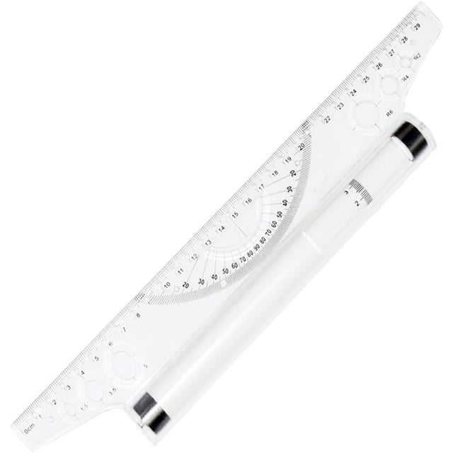 Precision Drawing Tool for Parallel Lines & Angles, Multi-Functional Plastic Design 30cm Rolling Parallel Ruler