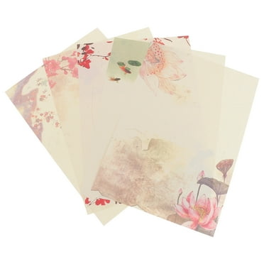 Letter Paper 40pcs Printing Letter Paper Creative Floral Style Writing Paper Retro A4 Paper