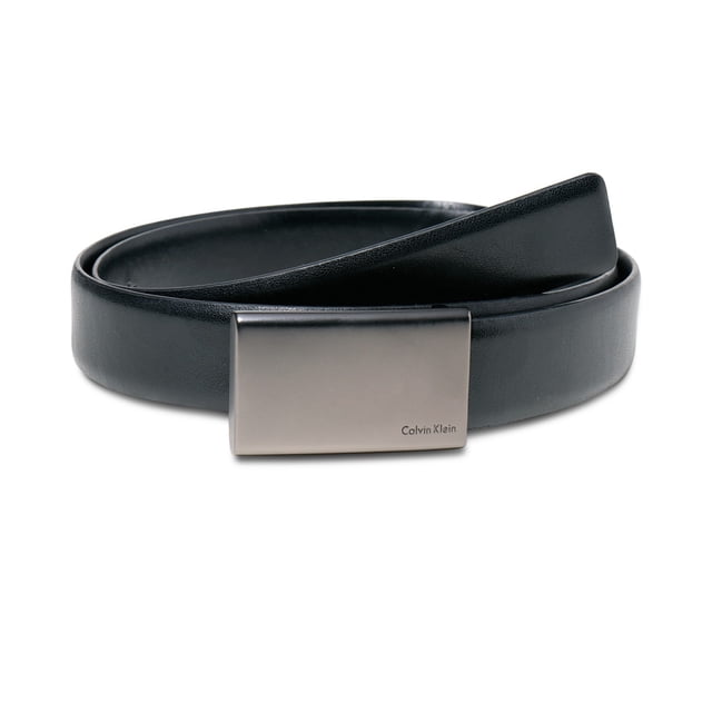 Cinturón de cuero Calvin Klein para hombre, negro, 32 Calvin Klein Medio