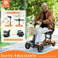 thumbnail image 2 of 4 Wheel Electric Motorized Mobility Scooter Rides 40 KM RANGE, Extra Space On Board for 2 Small Batteries - Matte Orange, 2 of 11