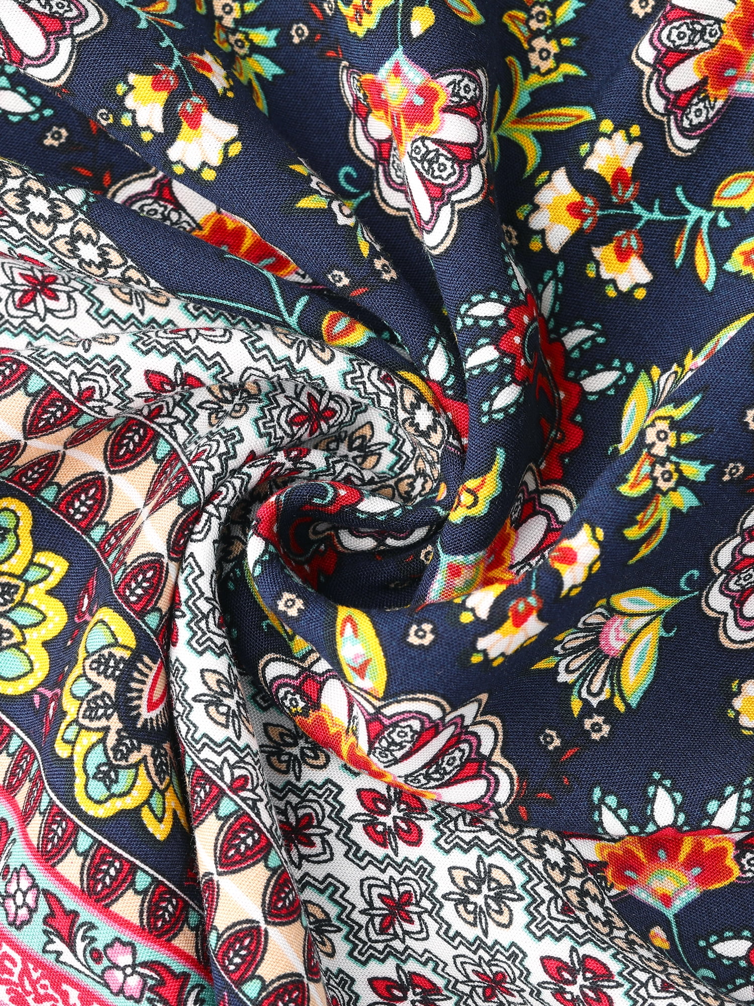 DARING DIVA Women's Floral Ruffle A Line Tiered Maxi Skirts Medium Dark Blue