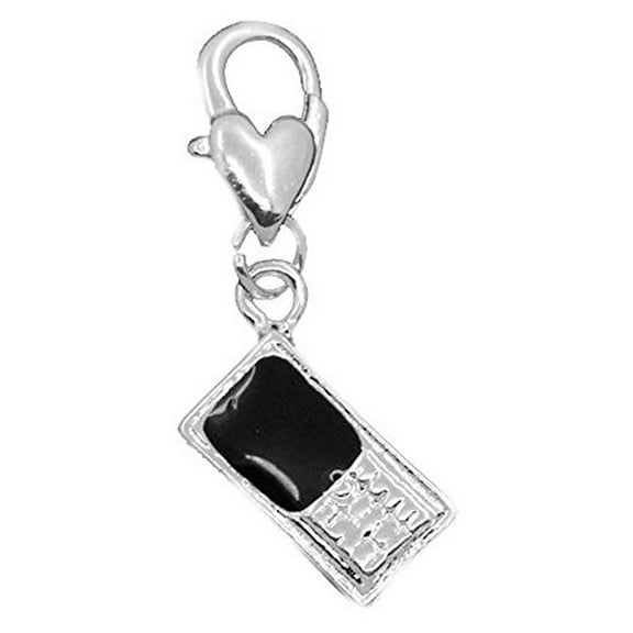 Cellphone Clip on Pendant for European Charm Jewelry w/ Lobster Clasp