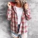 thumbnail image 3 of Blusas de otoño de estilo casual para mujer Traje de diario de corte holgado con cuello en V de un solo pecho FLhrweasw Nuevo, 3 of 7