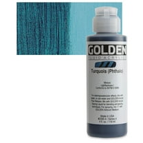 Golden Fluid Acrylic Paint, 4 oz,Turquois (Phthalo)
