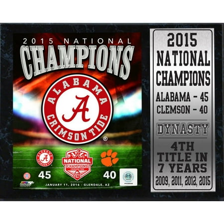 Alabama Wood Sign - 12x15 Stat Plaque, 2015 National Champions Alabama