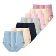thumbnail image 1 of 7pcs Bragas De Algodón Ropa Interior De Mujer De Gran Tamaño, 1 of 7