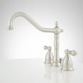 thumbnail image 6 of Victorian Gooseneck Lavatory Faucet - Metal Lever Handles - Brushed Nickel-LEAD FREE, 6 of 6
