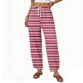 thumbnail image 2 of AzureSilk Women Casual Wide Leg Pants Loose Straight Leg Trousers with PocketPalazzo Pants Cropped Spring Summer Vacation Outfits Fashion Clothing Beach Clothes, 2 of 5