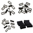 thumbnail image 1 of Anillos Retenedores Del Del Tenedor Del Tenedor de La Correa Del Reloj Del Silicón Negro 40pcs, 1 of 9