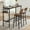 Beige, variant on GNIXUU 3-Piece Breakfast Bar Table Set for 2, Small Round Bistro Pub Counter Height Table & PU Upholstered Stools Chairs with Backrest for Dining Kitchen, Gray