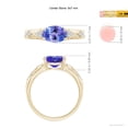 thumbnail image 4 of ANGARA Natural 1.9 ct Tanzanite Vintage Style Ring with Diamond Accents in 14K Yellow Gold for Women (Size-9x7mm) | December Birthstone, Anniversary, Jewelry Gift for Women | Natural Tanzanite Ring, 4 of 9