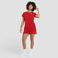 thumbnail image 4 of Women's Fanatics Red Cincinnati Reds Ruched Drape T-Shirt Dress, 4 of 5
