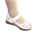 thumbnail image 4 of Anuirheih Summer Ladies Shoes Wedge Heel Hollow Out Fish Mouth Casual Women's Sandals Sandals Women (Beige), 4 of 5