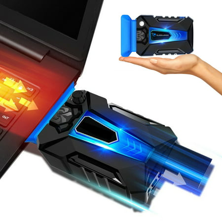 TSV Laptop Cooler Fan - Innovative Portable Cooling Design with Display - External Gaming Cooler - High Performance Ventilation - USB Connection - Cooling Pad - Quiet Air Vaccum - Reduce