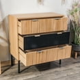 thumbnail image 3 of 3-Drawer Wood and Metal Dresser Exotic Boho Bedroom, 3 of 8