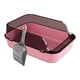 thumbnail image 2 of Caja de arena para gatos con parte abierta Bandeja de arena para mascotas Fácil de limpiar Viaje Portátil Desmontable Lados altos Inodoro , Rosado, 2 of 8