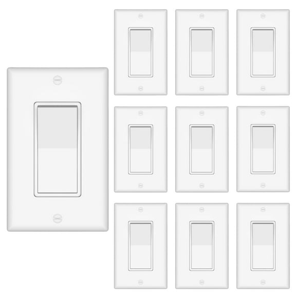 Interruptor de luz eléctrico ThUnderway de 3 vías para decoración, 15 A