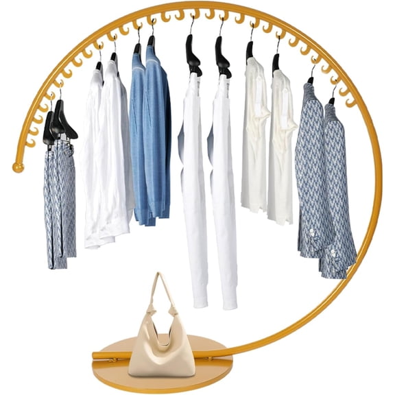 Freestanding Clothing Rack, Clothes Display Rack, Portable Modern C-shape Coat Rack, for Retail Boutiques Home, Laundry Room,Closet Storage