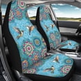thumbnail image 4 of FOR U DESIGNS Boho Mandala Hummingbird Pattern Seat Covers for Cars Breathable 2 Pcs Front Seats Only Lightweight Universal Bucket Seat Covers Protector Fit for Automotive Truck SUV, 4 of 7