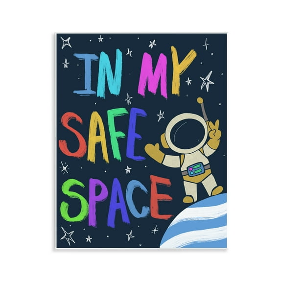 Stupell Industries Comforting In My Safe Space Quotes and Sayings Painting Unframed Art Print Wall Art, 11 x 14