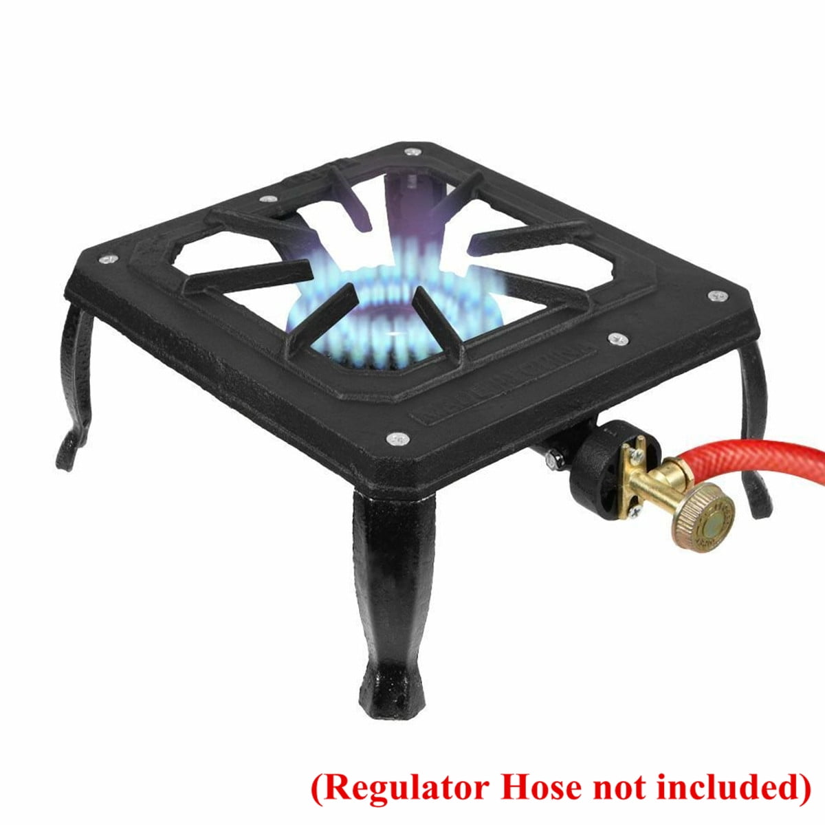 TOPCHANCES Portable Stove Single Burner Cast Iron Propane Camping Stoves LPG Gas Cooker (Regulator Hose not included)