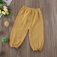 thumbnail image 4 of Toddler Baby Long Bloomers Soft Cotton Linen Casual Elastic Harem Pants Trousers, 4 of 7