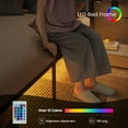 thumbnail image 5 of Dayago King Size Platform Bed Frame with Headboard, USB Charging Station and LED Light, Under Bed Storage, No Box Spring Needed, Noise-Free, 5 of 10