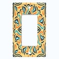 thumbnail image 5 of Metal Light Switch Plate Cover Blue Orange Star Mandala Tile Pattern TIL042, 5 of 13