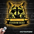 thumbnail image 3 of Craftnamesign Custom Raccoon Metal Wall Art LED Light, Personalized Woodland Animal Sign Home Decor, 3 of 5