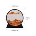 thumbnail image 2 of Loyerfyivos Moving Sand Art Picture in Motion Round Glass 3D Deep Sea Landscape, Dynamic Sand Art Sandscapes, Sensory Relaxing Desktop Table Decor Desk Decor Art Desk (7 inch, Yellow), 2 of 9