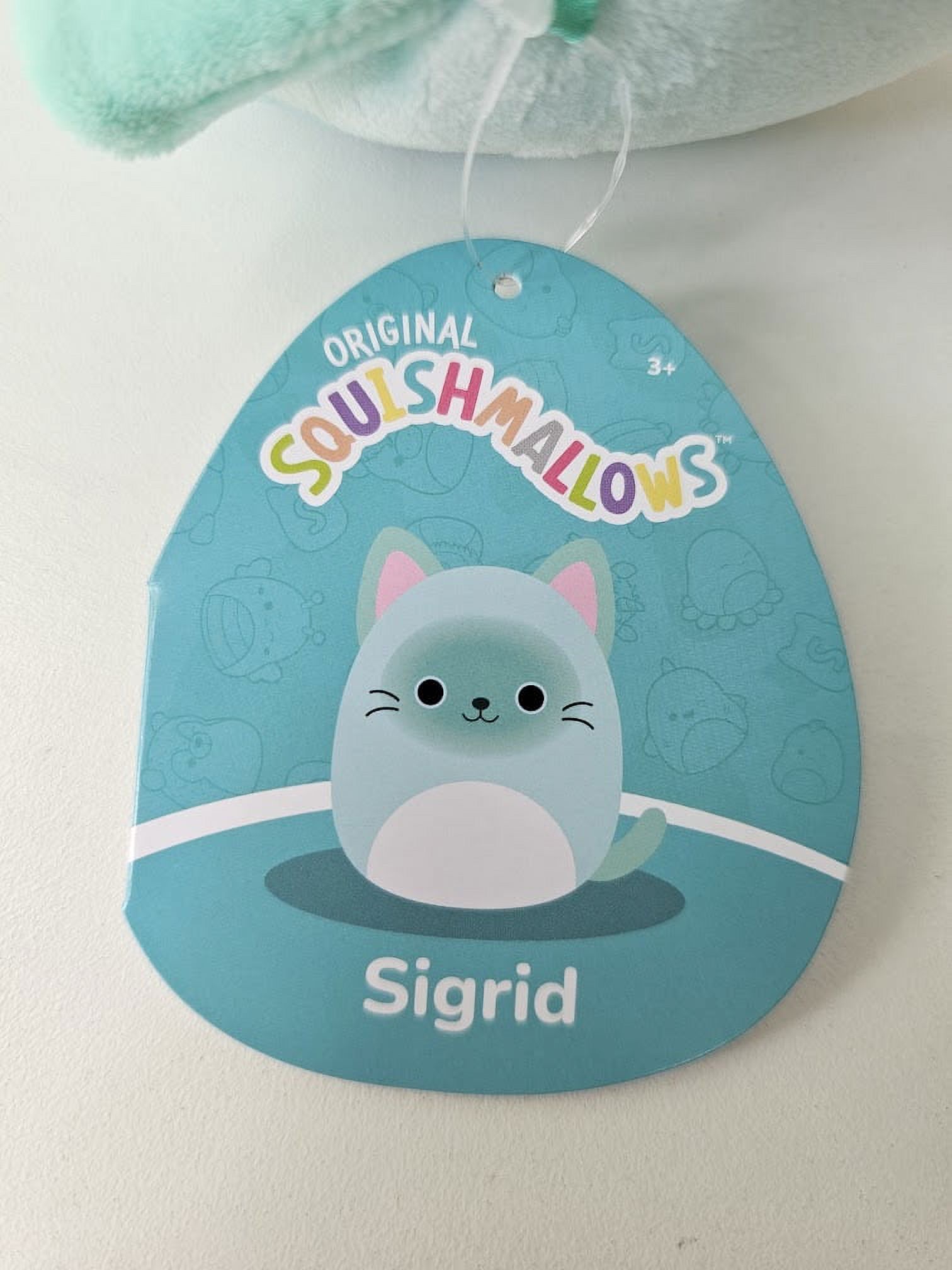 Squishmallow Official Kellyto Sigrid the Teal Cat - 5 Inch Super