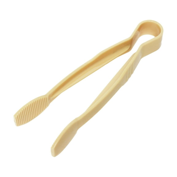 Excellante 12" flat grip tong, polycarbonate, beige color, comes in each