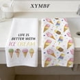 thumbnail image 3 of Ice Cream Gift Kitchen Towels, Ice Cream Gifts for Women Men, Gifts for Frozen Dessert Sweet Lovers Decor Hand Towels for Kitchen Decor, 16x24 Inch Set of 2, 3 of 6