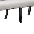 thumbnail image 4 of Benjara Stylish Long bench with tufted back- ivory, 4 of 11
