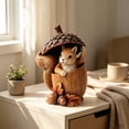 thumbnail image 4 of Resin Animal Figurines In Acorn Shells Autumn Harvest Tabletop Decor For Home Shelf And Mantel DisplayB-16, 4 of 5